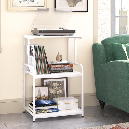 Printer Stand Table Shelf with Storage,3d Printer Shelf Organizer With Shelf and Wheels,3 Tier Multi-Purpose Rolling Cart for Folders,Books,for Fax