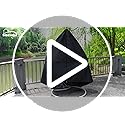 widesmile Double Egg Chair Cover Waterproof Hanging Egg Chair Covers Patio 420D Heavy Duty Egg Chair Cover Oxford Fabric Windproof Anti-UV Rattan Swing Chairs Cover 230 x 200cm