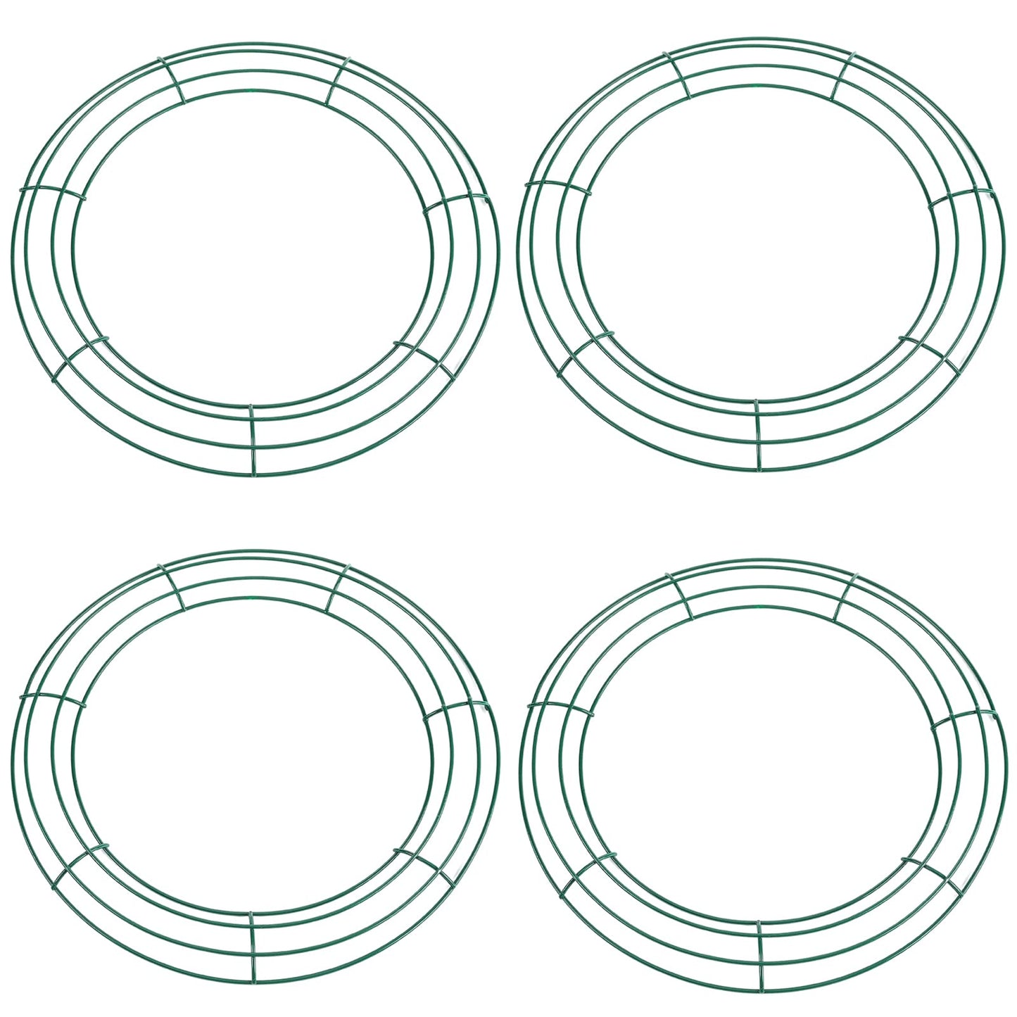 4 Pack Christmas Wire Wreath Rings 14 inch Metal Wreath Frame - 35cm Large Round Wire Wreath Frame for Christmas Wreath Making Rings Base, Wedding