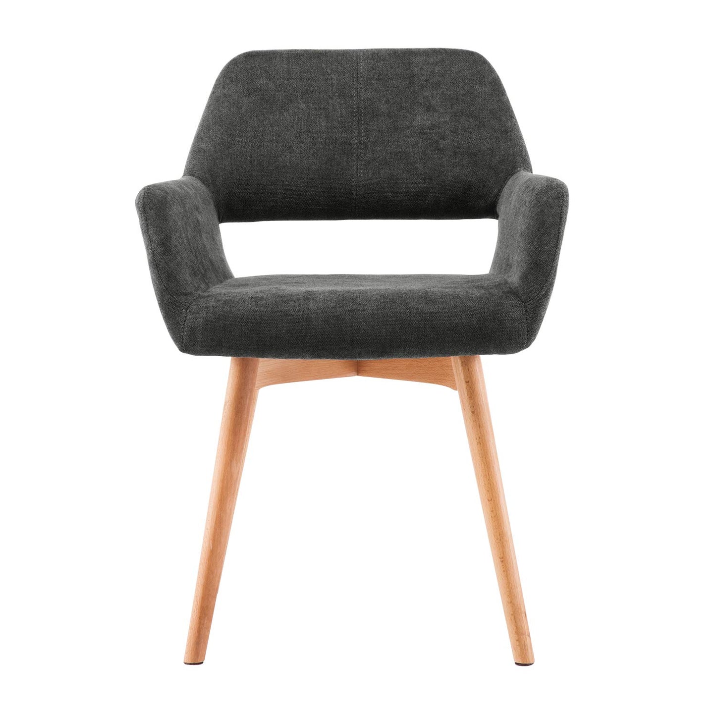 YEEFY Desk Chair No Wheels Vanity Chair Comfy Accent Chair for Living Dining Room Bedroom Home Office Mid Century Modern Upholstered Armchair with