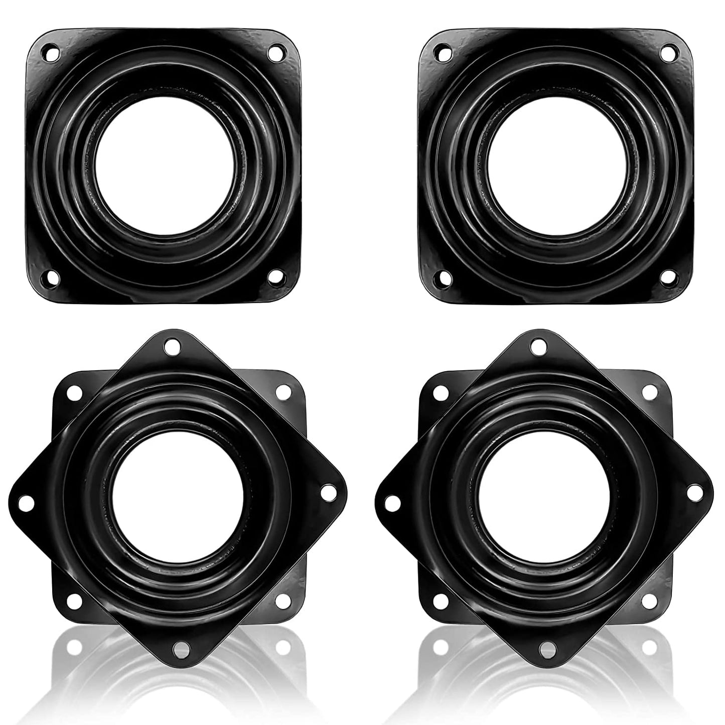 4 Pcs Lazy Susan Bearing, Square Bearing Turntable Plate, Square Rotating Swivel Plate, Square Turntable Bearing Plate