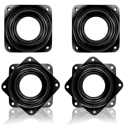 4 Pcs Lazy Susan Bearing, Square Bearing Turntable Plate, Square Rotating Swivel Plate, Square Turntable Bearing Plate