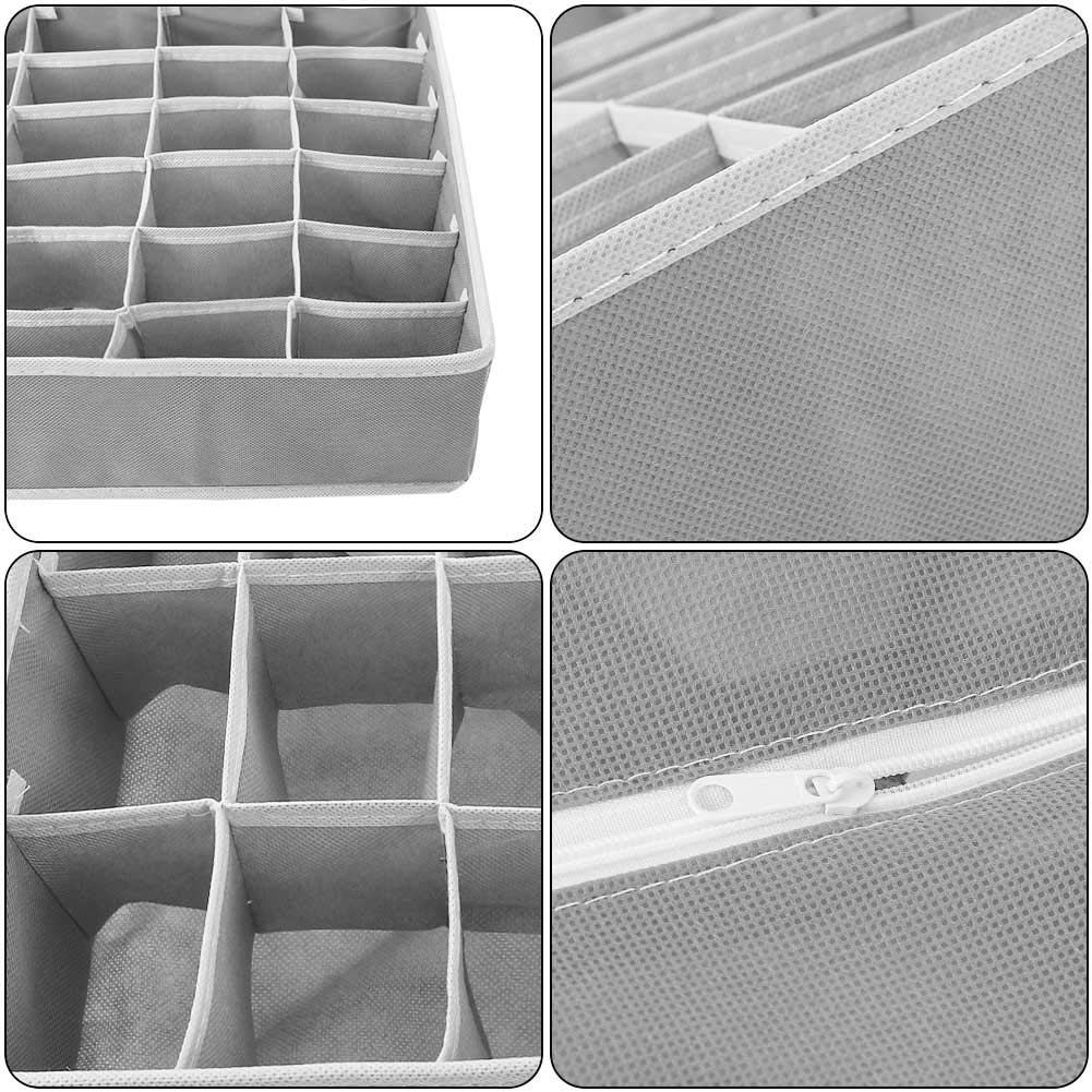 Yorgewd 2 Pack Drawer Organisers Foldable Drawer Dividers Storage Box