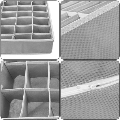 Yorgewd 2 Pack Drawer Organisers Foldable Drawer Dividers Storage Box