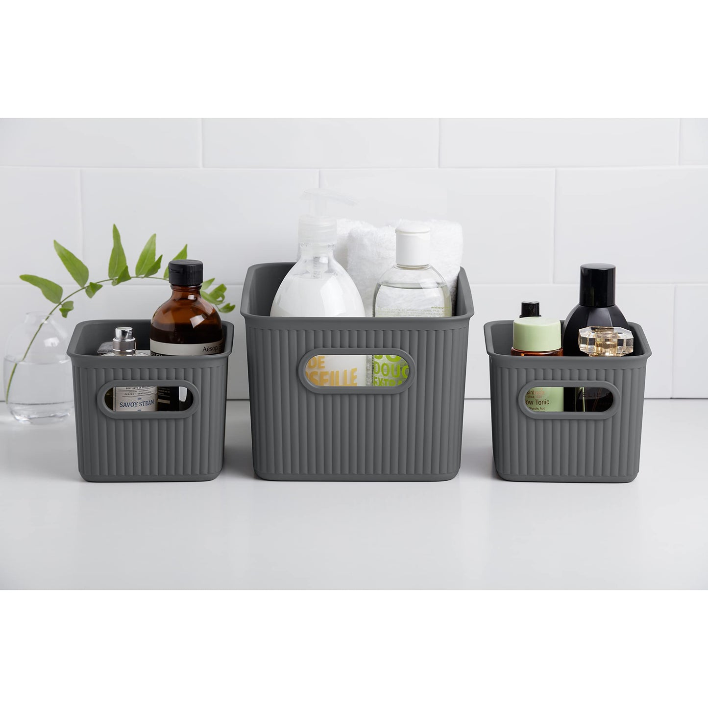 TATAY Storage Basket Baobab 12.5x16.4x10 cm Set of 4 Organiser Boxes