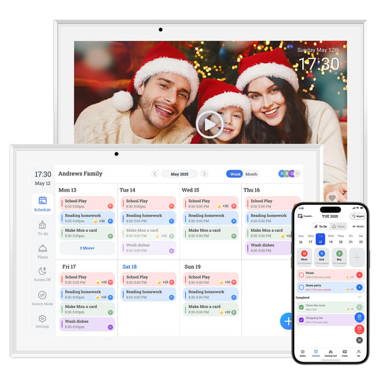 Hesmor Digital Calendar 10.1" & Chore Chart Smart Touchscreen Interactive Display for Family Schedules, Great for Organizing Wall Planner & Cloud