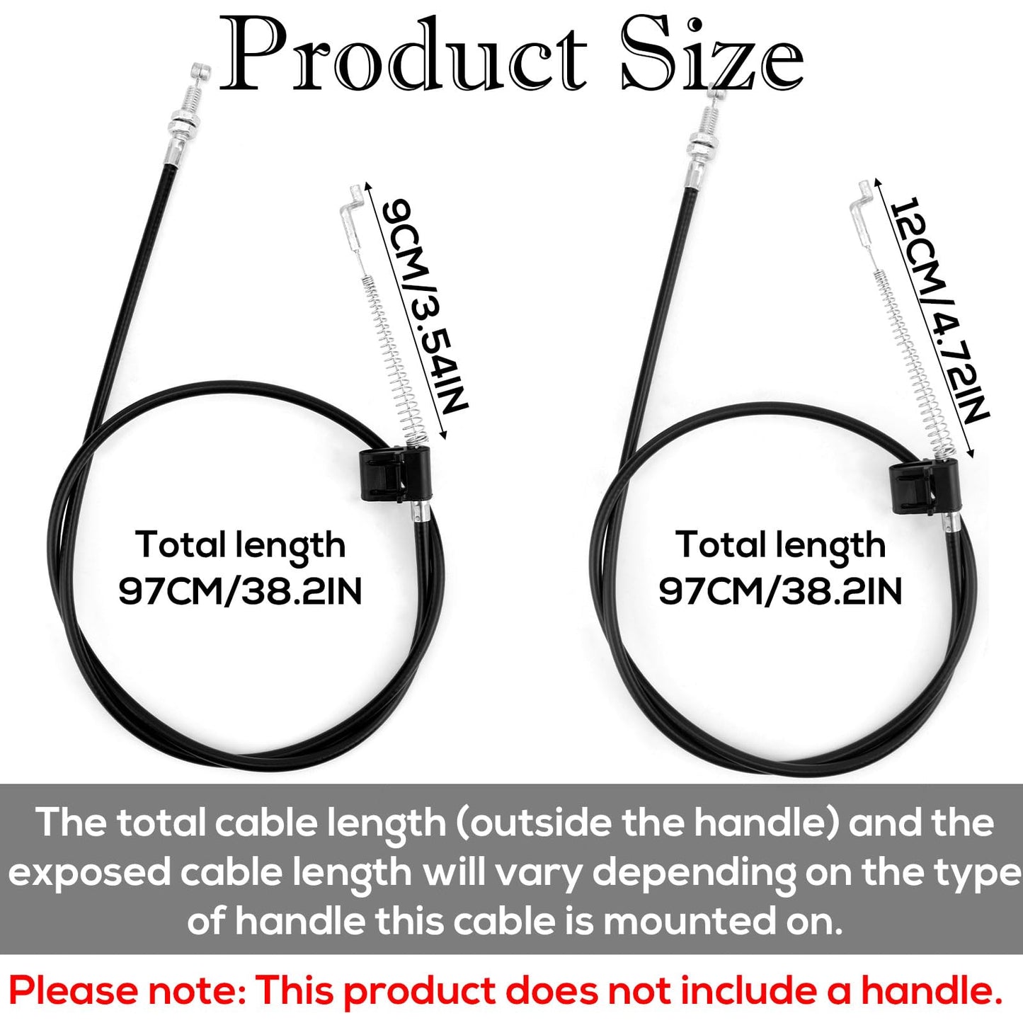 Fukaisu 2pcs Sofa Recliner Cables, Universal Recliner Handle Pull Cable Hook Exposed Couch Release Repair Cable with S Tip Replacement Parts for Most