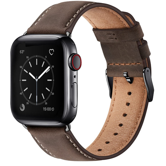 WFEAGL Leather Strap Compatible Apple Watch Straps 42mm (Series 11 10) 40mm 41mm 38mm,Genuine Leather Replacement Strap Men Women for iWatch Series 11