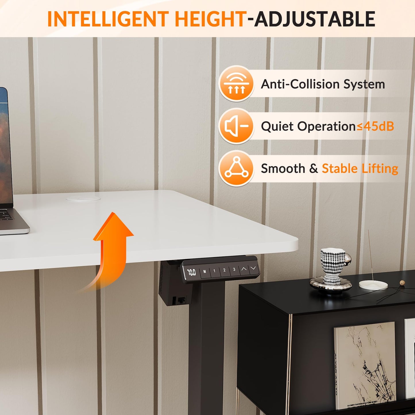 ELEGANT Electric Standing Desk 120x60cm, Height Adjustable Sit Stand Desk