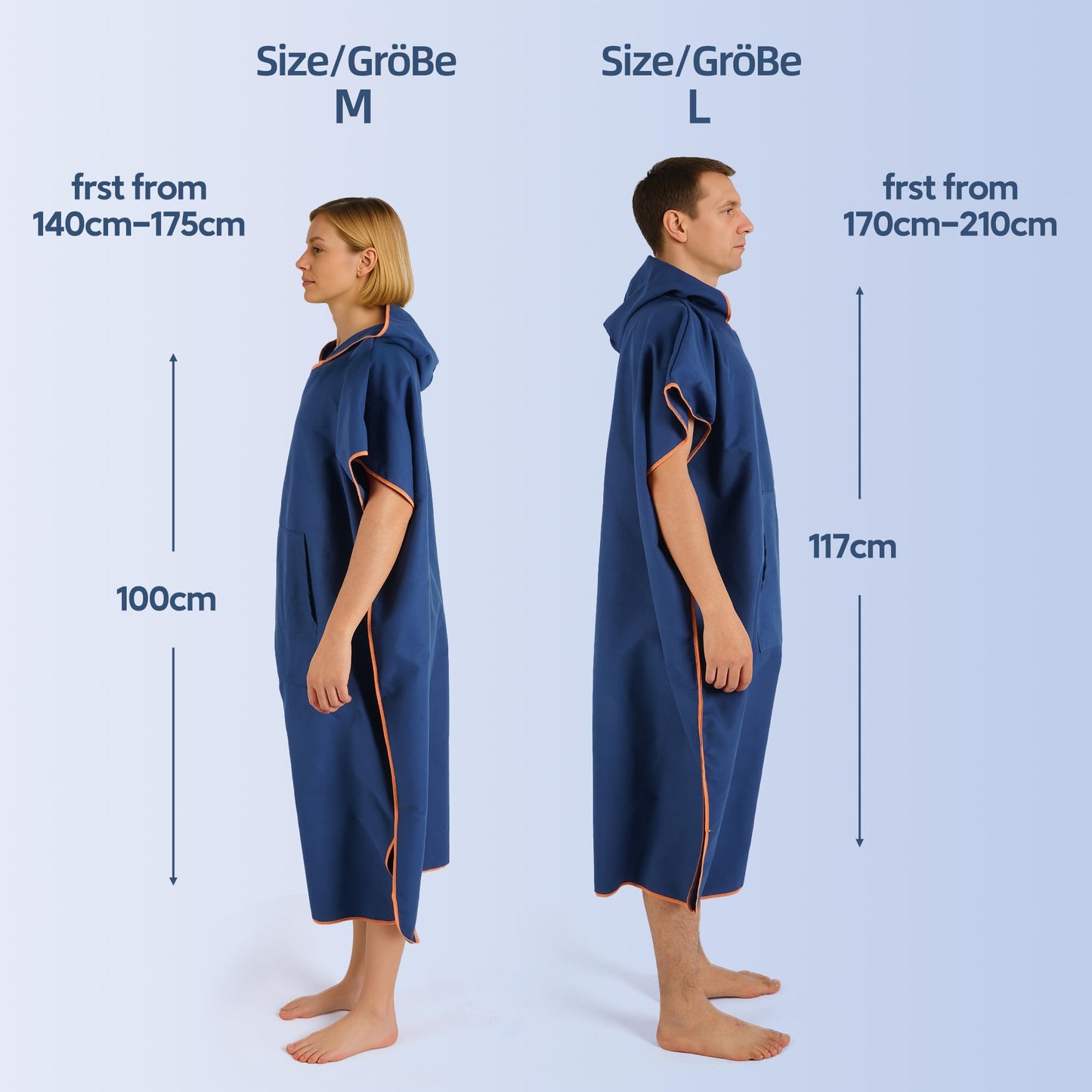 Pameil Changing Robe Bath Poncho for Men and Women, Poncho Towel, Microfibre Surf Poncho, Bath Poncho, Towel