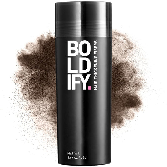 BOLDIFY Hair Fibres (56g) - Fill In Thinning and Fine Hair for an Instantly Fuller, Thicker Look - 14 Shades for Women and Men - Ash Brown