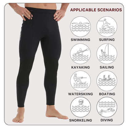 Lemorecn Wetsuits Pants 3mm Neoprene Swimming Canoeing Pants(UK1031-S?