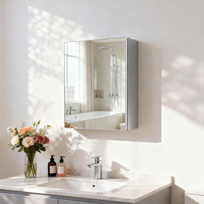 Olyvren 40 * 50 cm bathroom medicine cabinet with mirror,aluminium frame