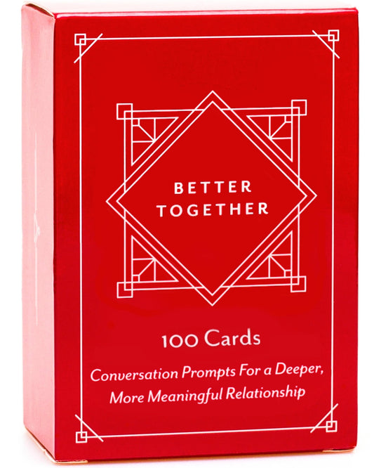 Better Together Couples Conversation Cards Game ? 100 Romantic & Deep Questions for Date Night ? Relationship Building Card Game for Him & Her ?