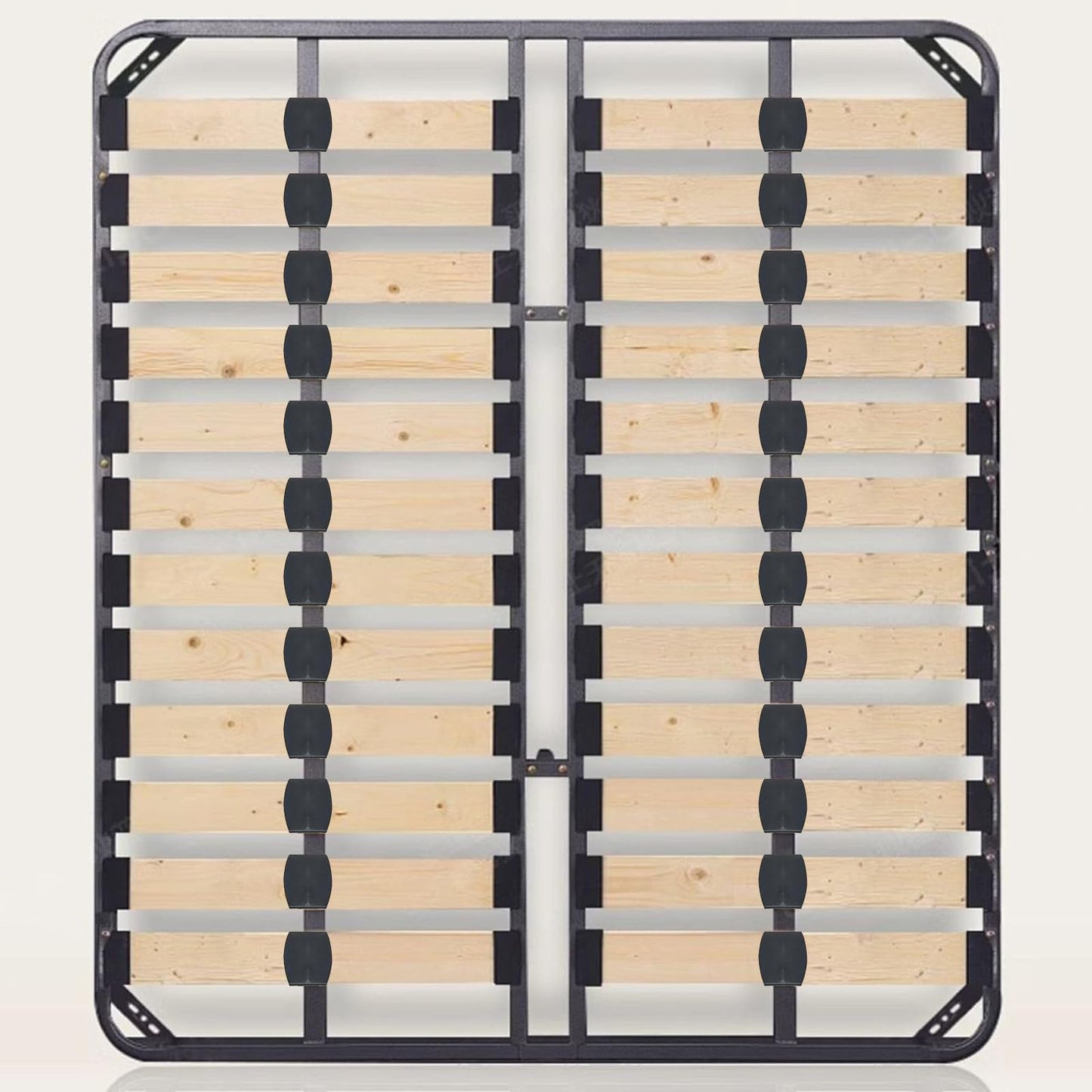 SCHUIWINNER 20Pcs Plastic Bed Slat Holders Kits Connecting Accessories Bed Slat Clips for Beds Replacement (Black)