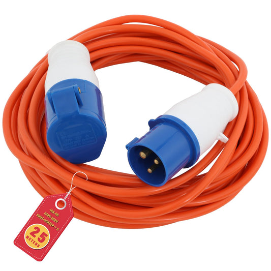 Heavy Duty Caravan Hook Up Cable,25M Extension Lead,16 Amp Cable 240V Camping Extension Lead,for Campervans & Motorhomes' Everyday Use