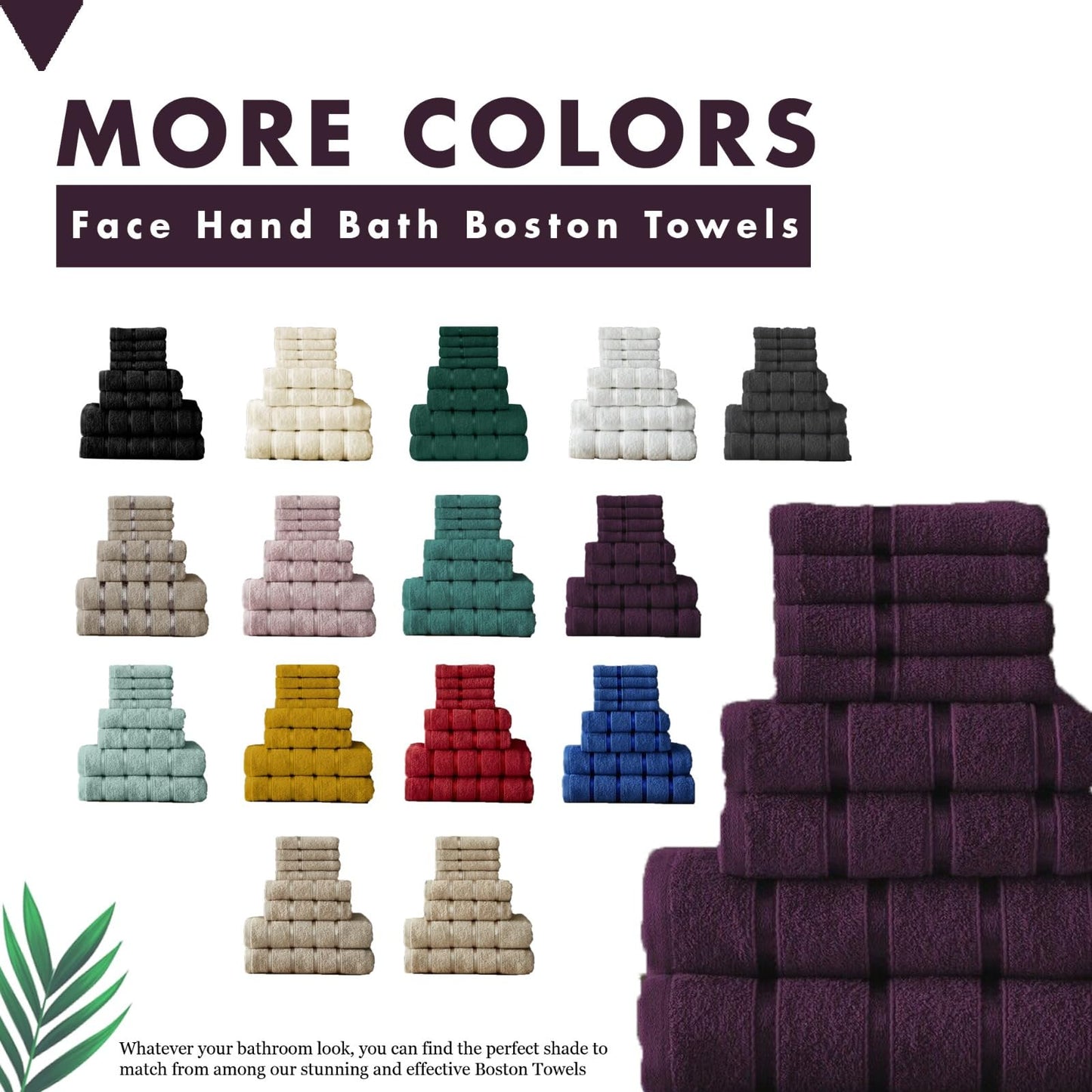FAIRWAYUK 8-Piece Towels Bale Set for Bathroom, Ultra Soft Premium Quality Water Absorbent Towel Gift Sets, 100% Egyptian Cotton