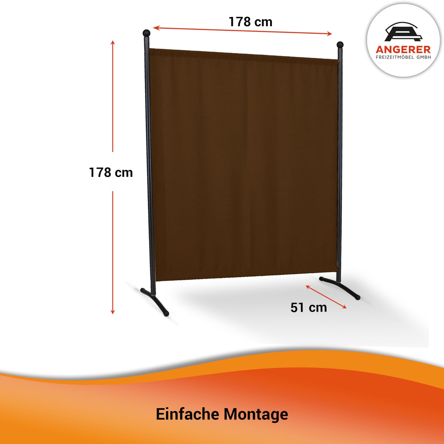 Angerer Partition Wall Brown,
