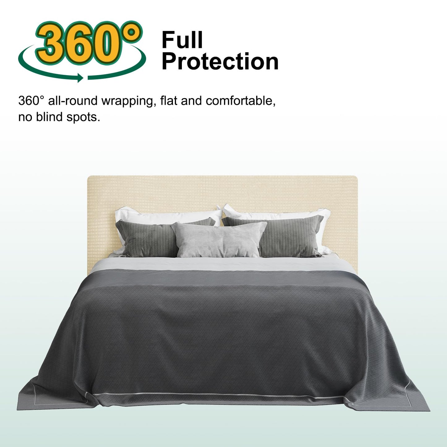 Sourcing Map Bed Headboard Slipcover, 1.5m Stretch Cover Dustproof Protector, Jacquard Furniture Cover for 1.4-1.7m Headboard, Yellow