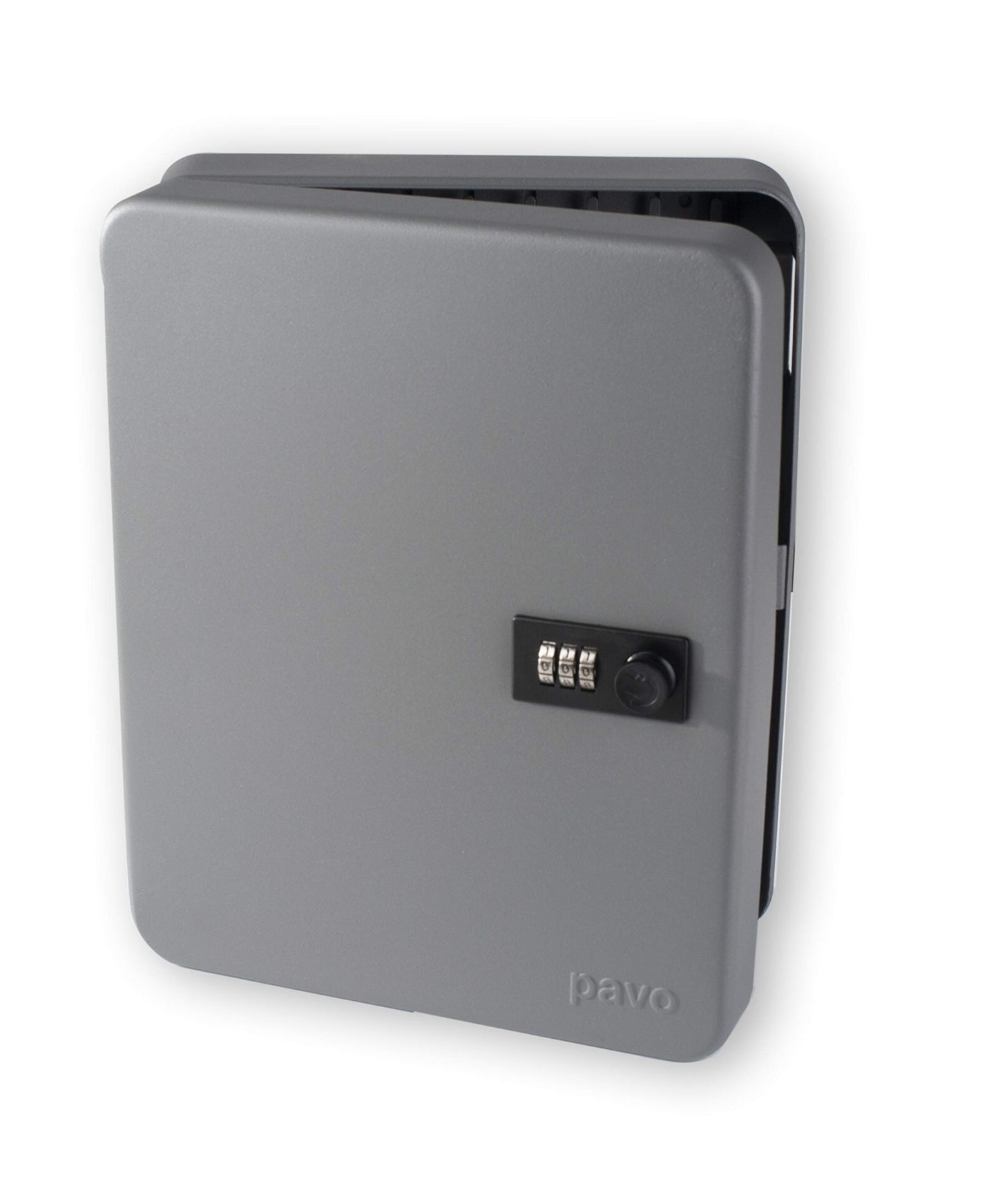 Pavo - Key Cabinet, 36-Hooks, Combination Lock, Dark Grey, 36 Keyrings, Size: 8 x 24 x 30 cm - 8032815