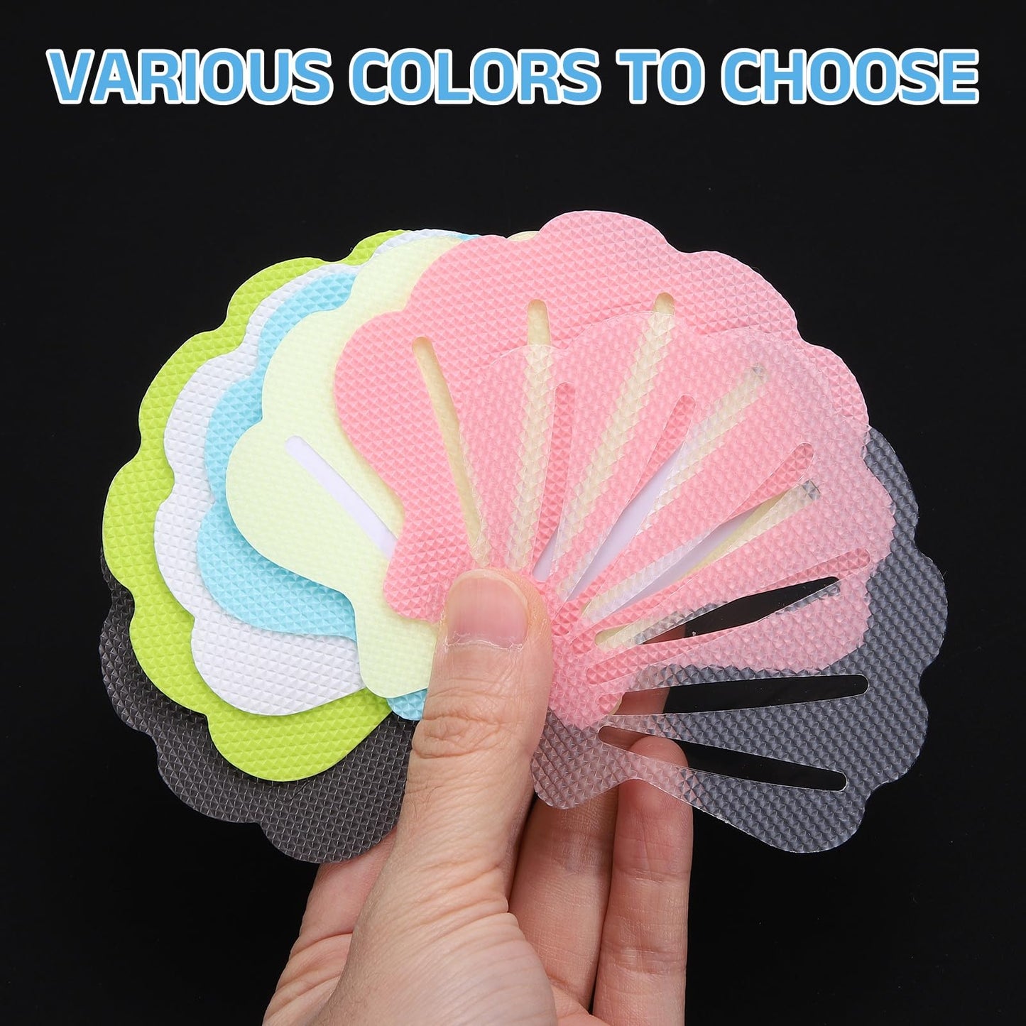 sourcing map 12Pcs Non-Slip Bathtub Stickers, 9x7 cm Shell Shape Shower Floor Non Slip Stickers with Scraper for Bathroom Shower Stairs Ladders, Clear