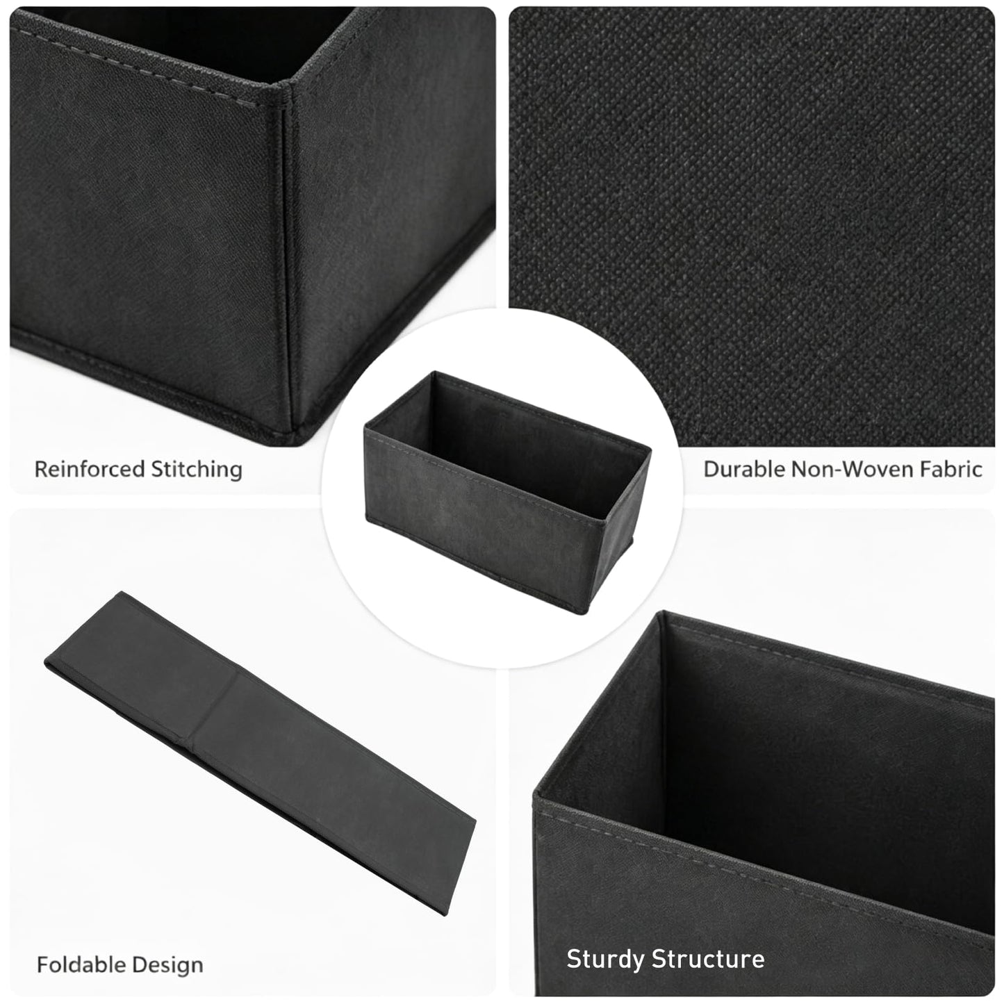 4 Pcs Drawer Organiser Clothes, Drawer Dividers for Clothes, Non-woven Fabric Wardrobe Organiser Boxes