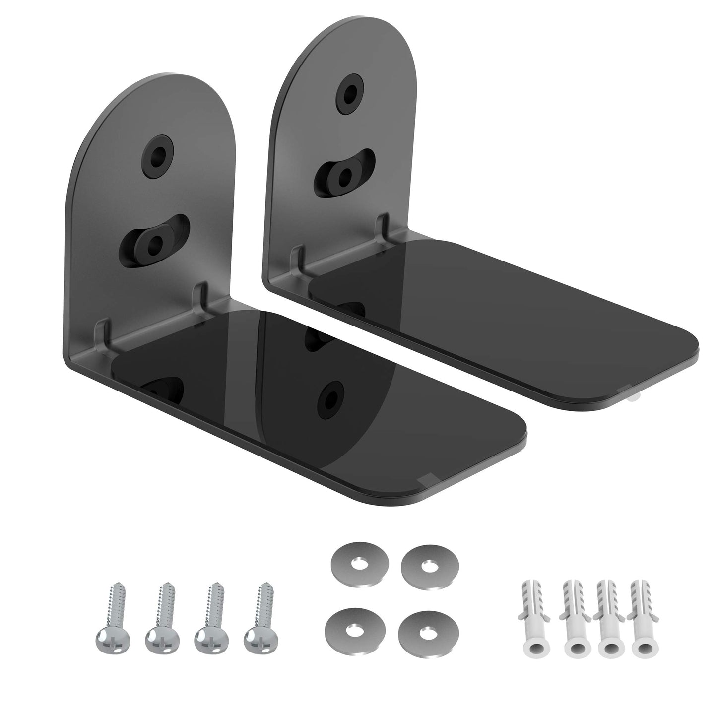 PlusAcc Universal Soundbar Brackets Mount Compatible with Bose, Samsung, JBL, Sonos, Yamaha, LG, Majority, SAKOBS and More Sound Bar Wall Mounts