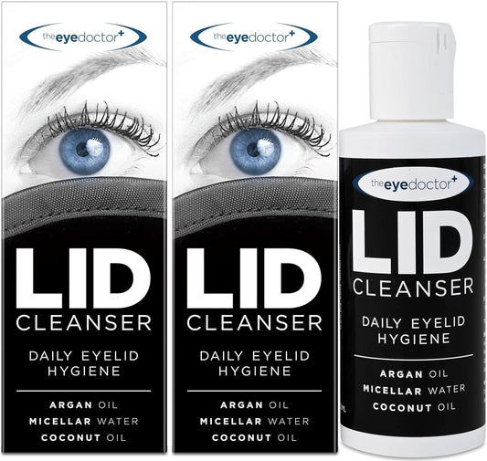 The Eye Doctor Lid Cleanser Twin Pack ? Eyelid Cleanser to remove debris and make up from eyelids ? Suitable for sensitive eyes ? Contains Argan Oil