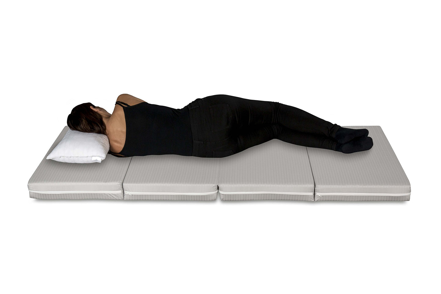 EVERGREENWEB - Single Mattress 80x190 10 cm high Multifunctional, convertible into a comfortable Futon Pouf Space-saving Folding Bed 4 parts