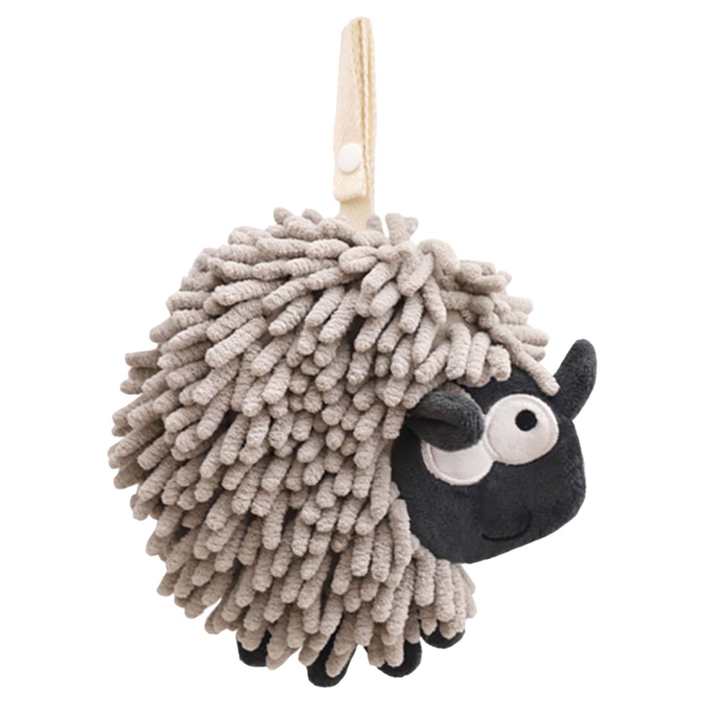 HMETOL Chenille Hand Towels with Hanging Loop, 1 Pack Funny Bathroom Hand