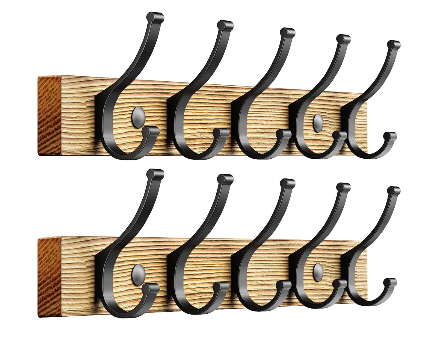 Optish Coat Hooks Wall Mounted, Heavy Duty Coat Hooks for Wall Wooden Coat Rack Wall Mounted for Entryway, Bathroom