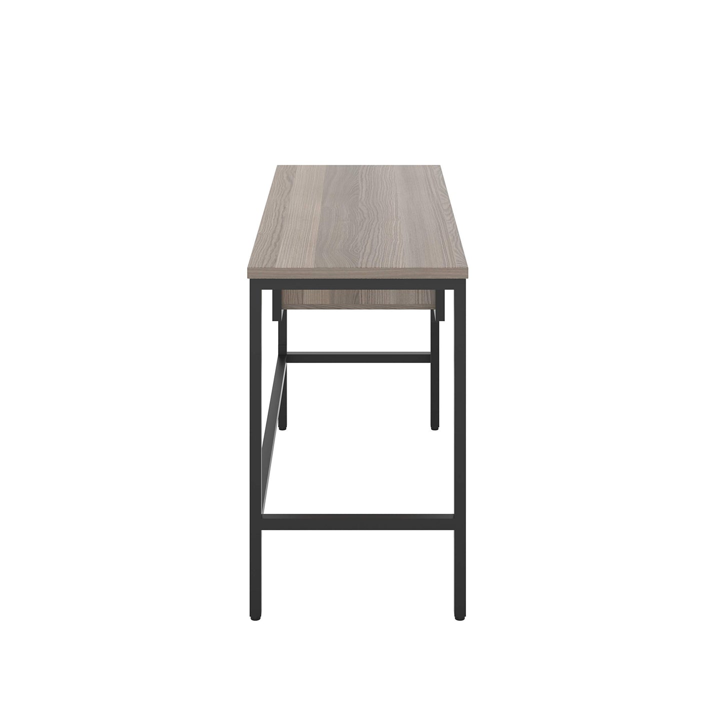 Office Hippo Industrial Grey Oak Desk with 2 Drawers, SoHo Style, 120 x 48 x 77 cm, Perfect for Home Office, Studying, or Computer Use