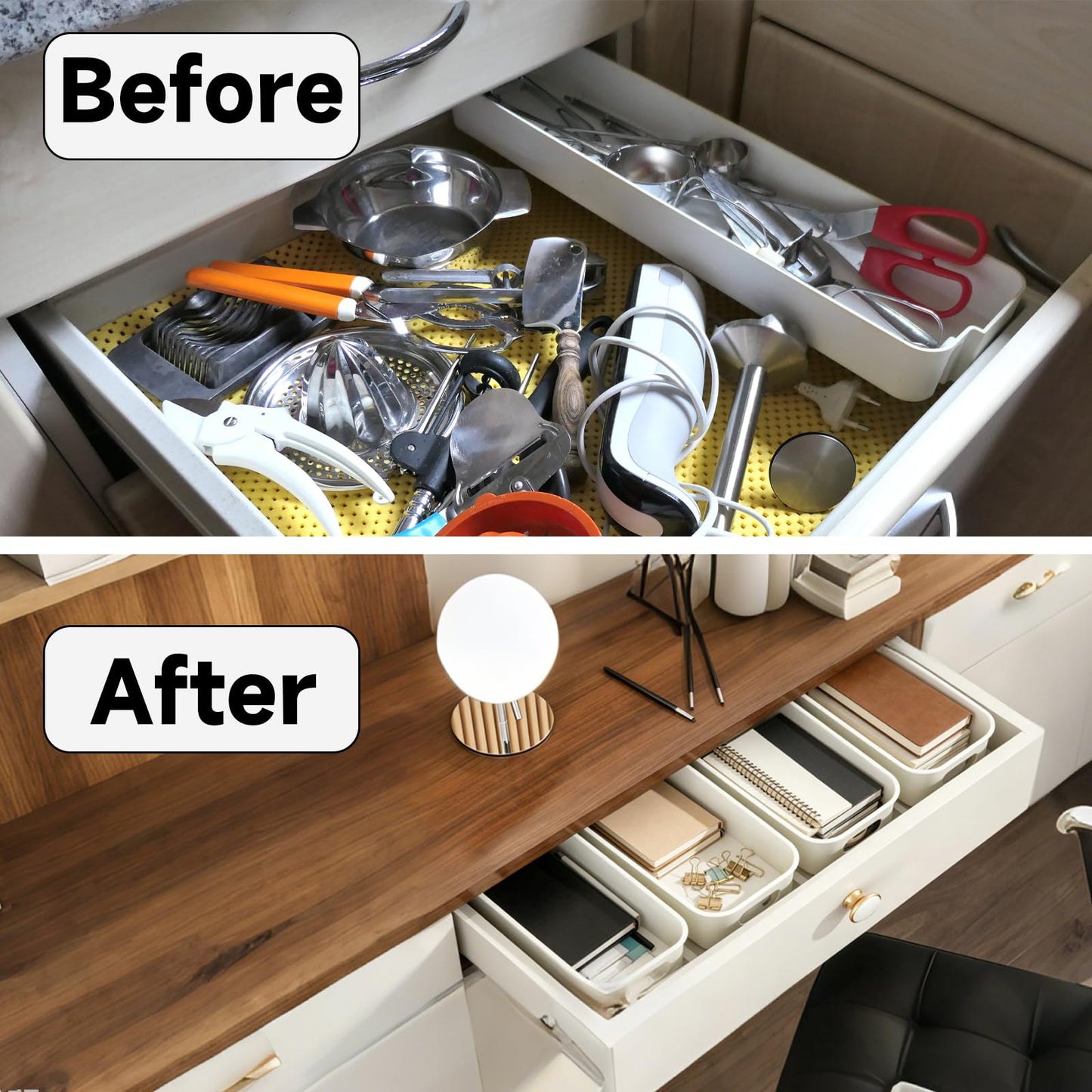 8 Pack Narrow Storage Box, Storage Boxes for Shelves, Cupboard Organiser