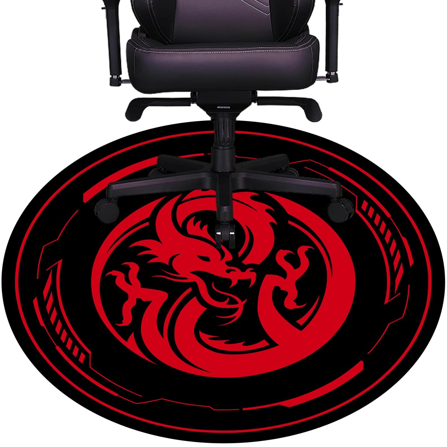 Raoot Office Chair Mat for Carpeted and Hardwood Floor Gaming Chair Mat 120 cm Round Floor Mats for Gaming Room Home Office