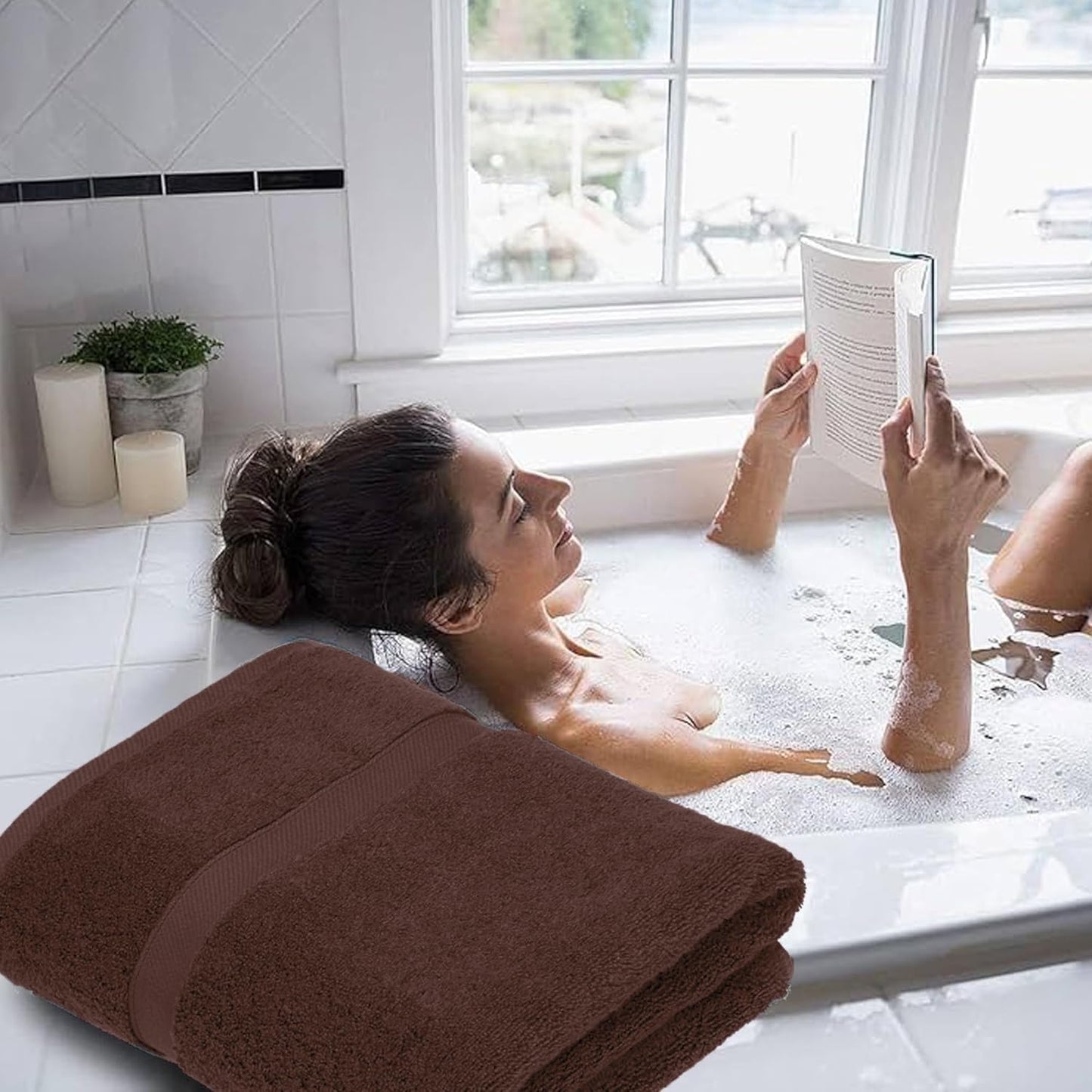 Hieftan Towels Bath Sheet Set – 100% Cotton Pack of 2 Extra Large Bath Sheets Towel 600gsm Highly Absorbent Rapid Dry Super Sheets for Bathroom 140 X