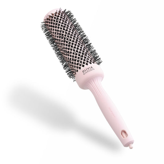 Olivia Garden Expert Blowout Speed ? Pastel Pink - 45 - Ceramic Coated Round Brush with Extra Long Barrel for 25% Faster Blowouts