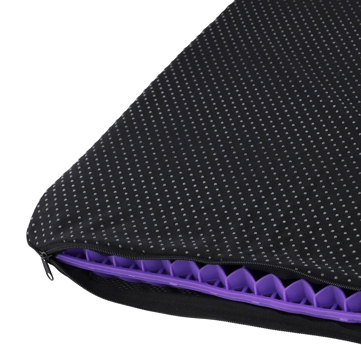 MAKTSAM 2 PCS 43 x 36cm Gel Seat Cushion,Honeycomb Soft Sitting Cushion with Non Slip Cloth Cover for Office, Home, Car, Wheelchair, Puple