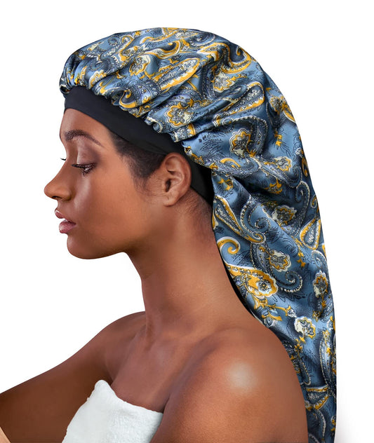Alnorm Locs Satin Bonnet Curly Hair Sleep Cap Box Braids Bonnet