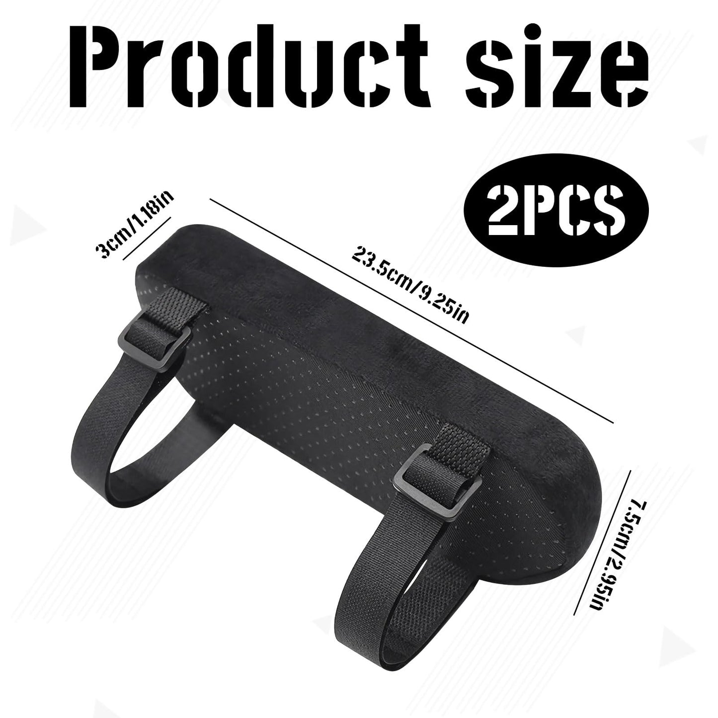 Office Chair Arm Pads, Memory Foam Armrest Covers for Elbow Support, Reducing Forearm Pressure During Work and Gaming