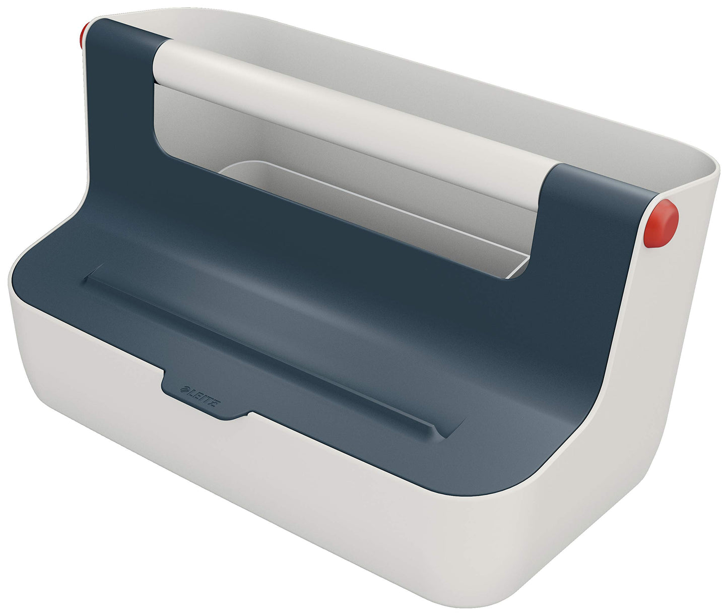 Leitz Storage Carry Box, Cosy Range, Hot Desking Box, Organiser Box for Home or Office, Storage Box with Handle, Smart Compartments for Organisation