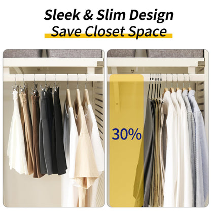 Hangerman 20 Pack Trouser Hangers - Open-Ended Metal Pants Hangers for Trousers, Jeans, Scarves, Towels, Space Saving Non-Slip Coating Design Black