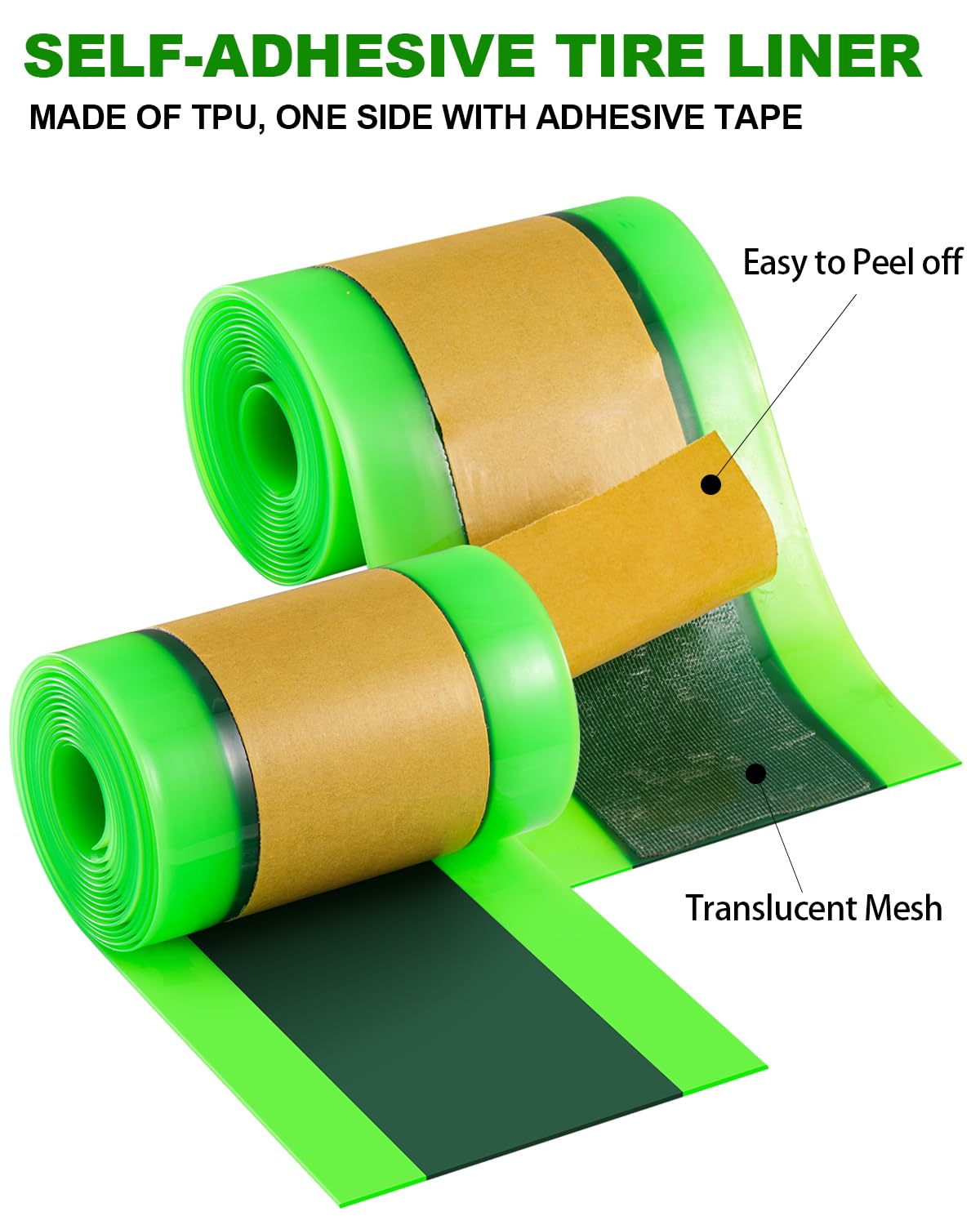 Julai Fat Tyre Liner, Bike Bicycle Tube Flats Self-adhesive Protector Puncture Free Compatible with 20 24 26 28 29 x 4-5 inch