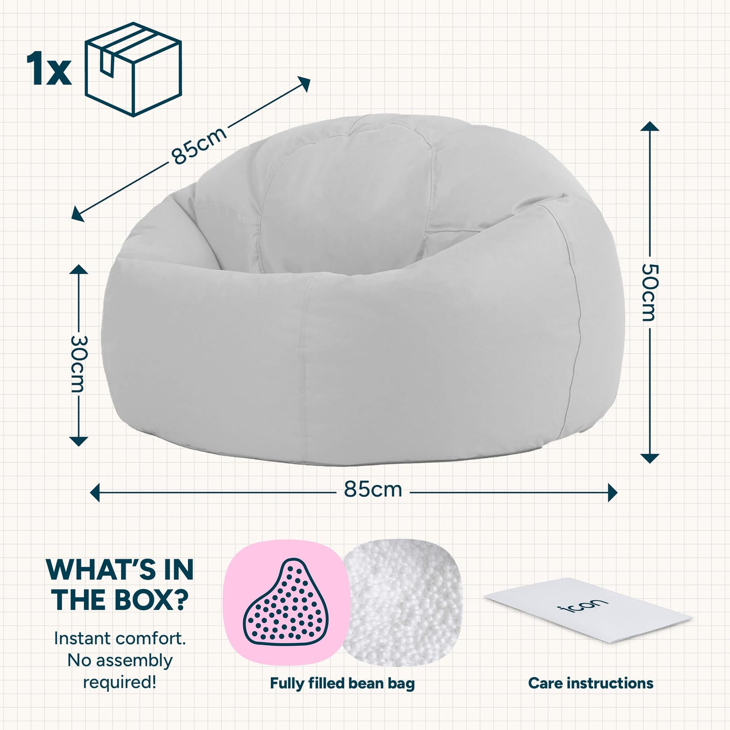 Bean Bag Bazaar Kingston Outdoor Bean Bag with Filling Included, Green