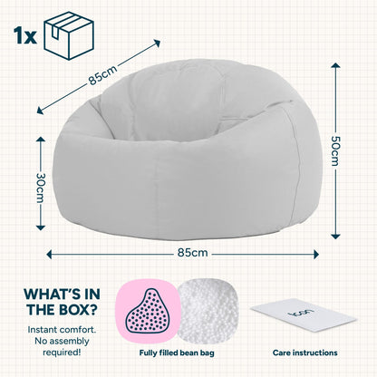 Bean Bag Bazaar Kingston Outdoor Bean Bag with Filling Included, Teal