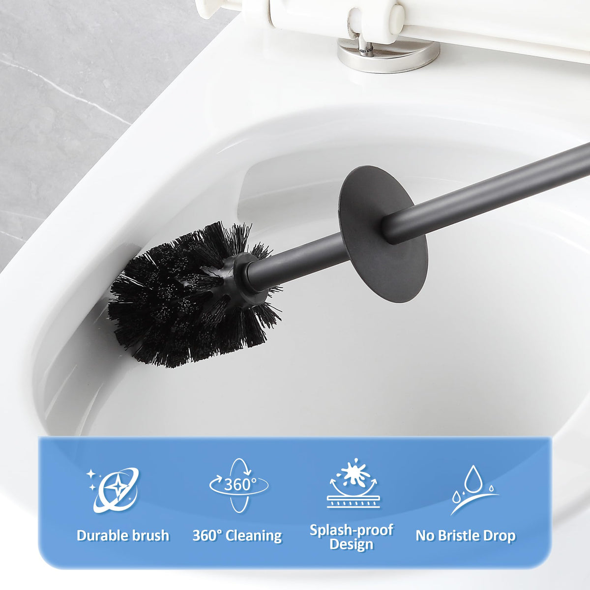 PP Bristles Toilet Brush Heads Pack of 5 for BGL Toilet Brushes - Durable, Efficient, Standard Size 6.8x9cm Replacement Heads for Cleaning