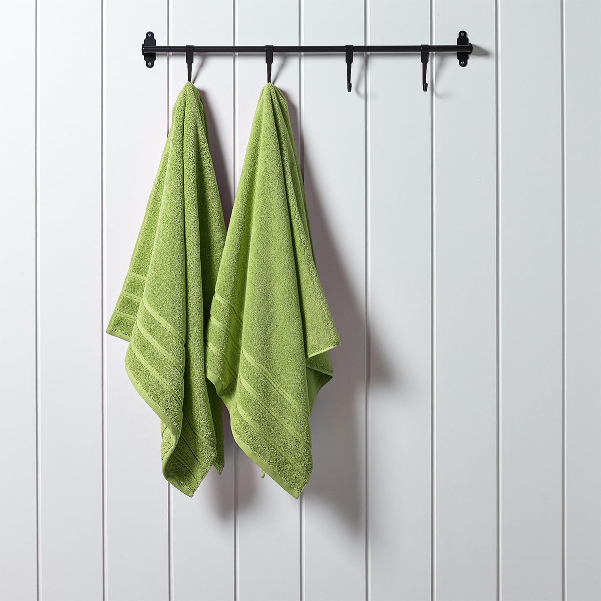 Christy Antalya Hand Towels | Set of 2 | 100% Turkish Cotton | 600GSM | Soft Plush Luxury Towel Set | 50cm x 90cm | Quick Dry | Fern Green