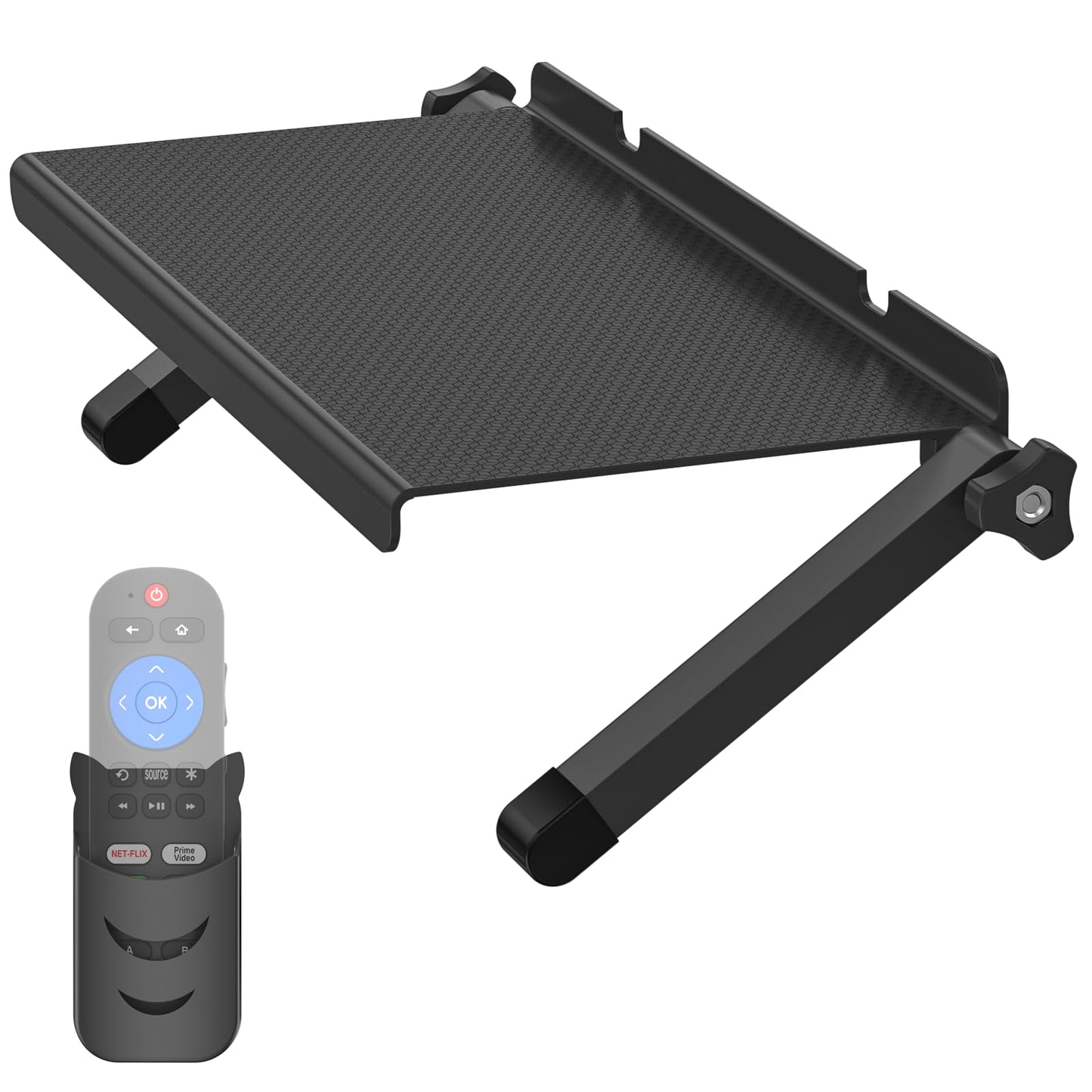 Dinghosen 13-Inch Wide Platform TV Top Shelf - Adjustable Cable Box Shelf for Cable Box, Streaming Devices