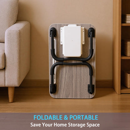 Small Lap Desk，Laptop Bed Desk 48 x30 cm for Breakfast in Bed, Work and Study, Home Office, Laptop Stand for Sofa、Couch、Bed, Small Brown 48x30