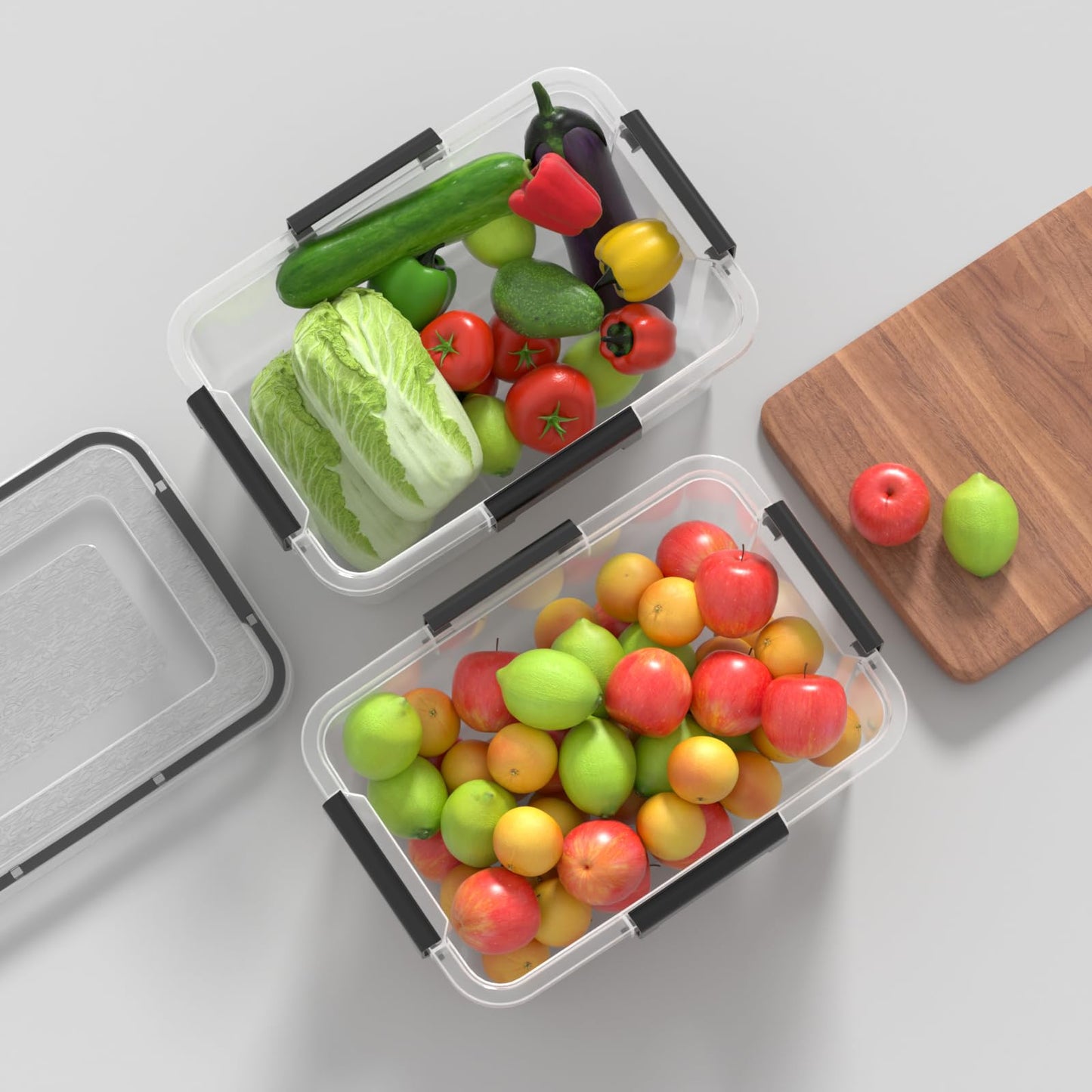 Zopnny 2 Pack 10L Food Storage Containers with Leakproof Lids