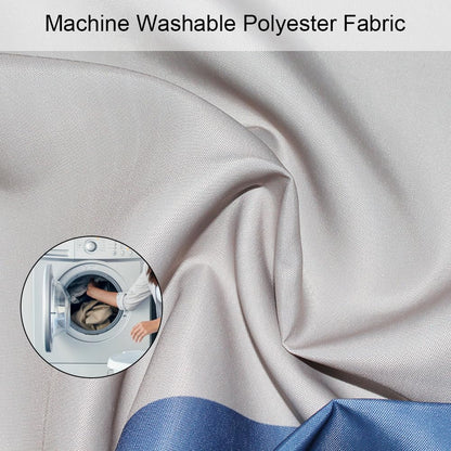 Lkw Ogechi Shower Curtain Waterproof Blue 200x200cm, Polyester Weighted Shower Curtains for Bathroom